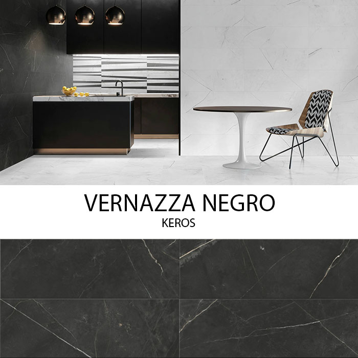 KEROS VERNAZZA NEGRO 30x90